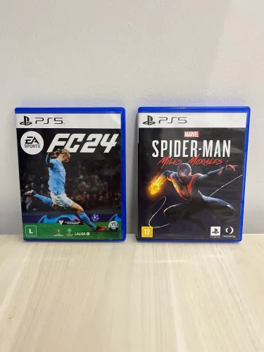 Jogos PS5 Seminovos - Spider-Man Miles Morales + FC 24