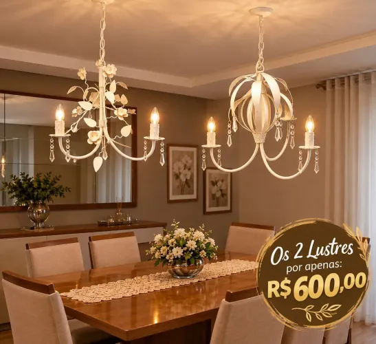 Oportunidade!!!! 2 lindos lustres por apenas R$ 250,00 cada ou R$ 450,00 se levar os dois!