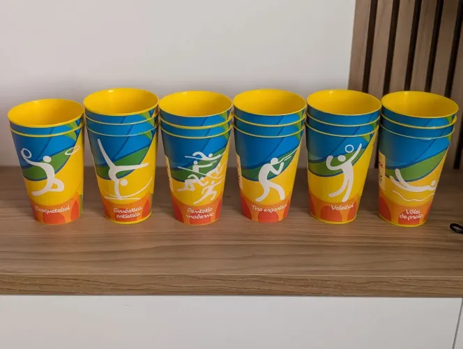 Conjunto de Copos das Olimpíadas Rio 2016