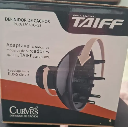 Taiff Curves difusor definidor de cachos 15x15cm preto em plástico