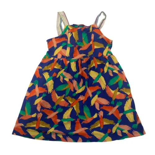 Vestido Fábula Original Azul Pássaros Tamanho 8