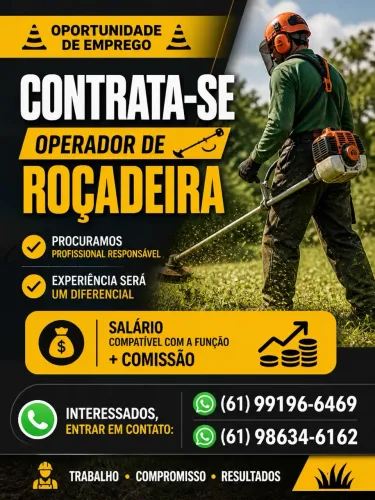 CONTRATA-SE OPERADOR DE ROÇADEIRA