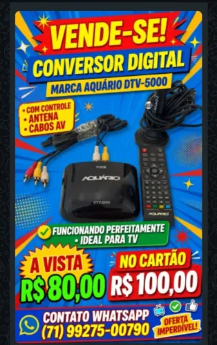 Vendo conversor e antena