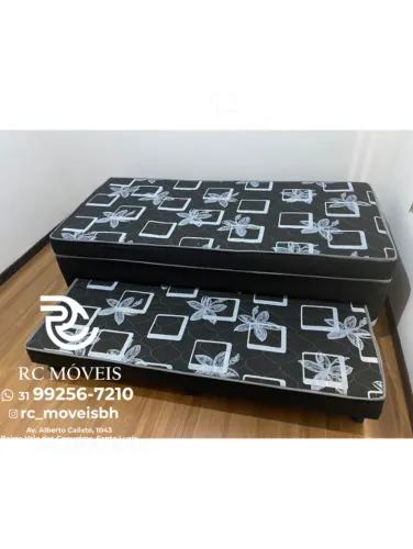 Cama Box Solteiro Bibox com Cama Auxiliar - Colchão D33 (88x1.88) | Direto da Fábrica