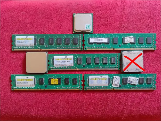 Lote de Memória RAM e Processador de Pc/Computador <br>