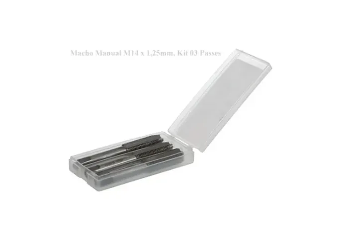 Macho Manual M14 x 1,25mm Kit 03 Passes Aço Liga Especial  