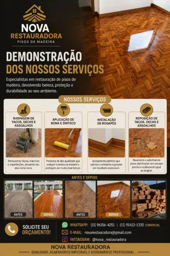 Revitalização de pisos de madeira 