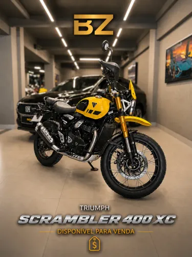 TRIUMPH SCRAMBLER 400 XC - Baixo Km - Impecável