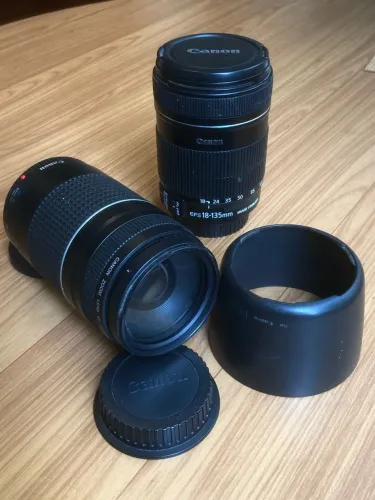 Kit Duas Lentes Canon: EF-S 18-135mm IS + EF 75-300mm f/4-5.6 III