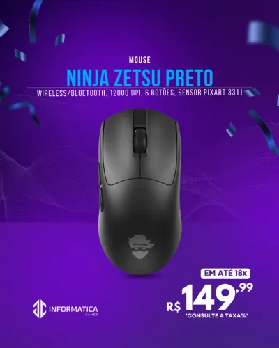 MOUSE GAMER NINJA ZETSU PRETO