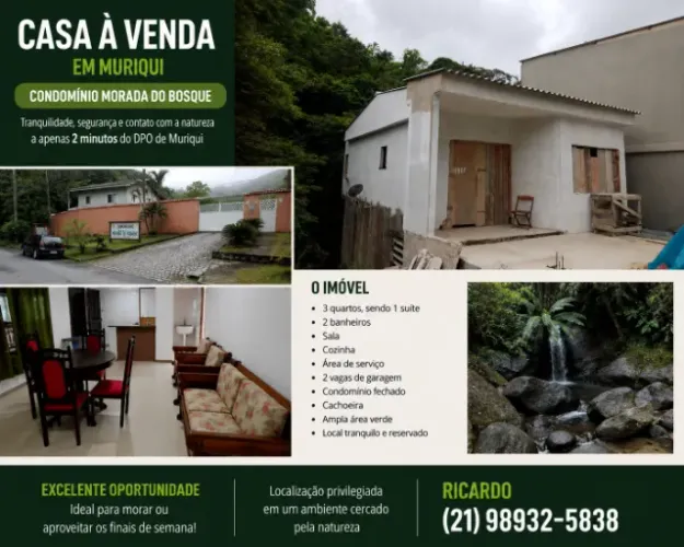 CASA À VENDA EM MURIQUI - CONDOMÍNIO MORADA DO BOSQUE