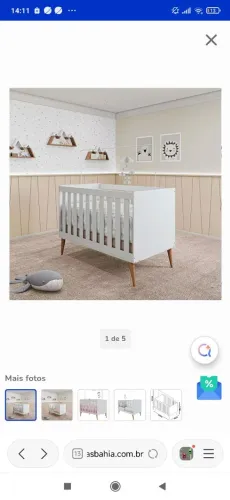 Berço mini cama estrela ternura