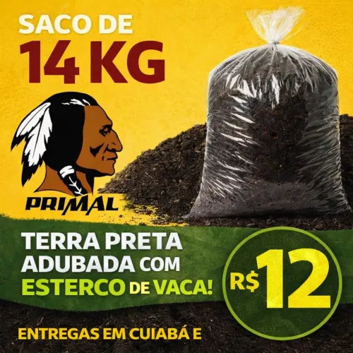 Terra preta adubada 14kg pronta para plantio ?