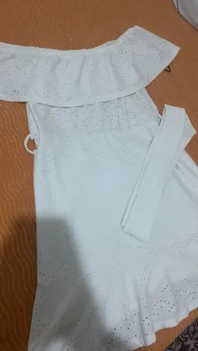 Vestido branco de laise