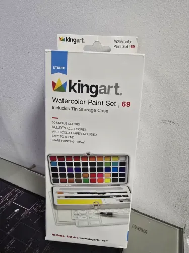Kit aquarela Kingart Watercolor Paint Set mod 69