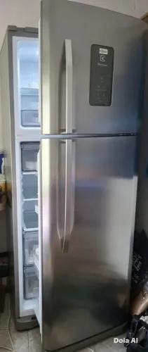 GELADEIRA INOX DUPLEX ELETROLUX FROST FREE 433 LITROS
