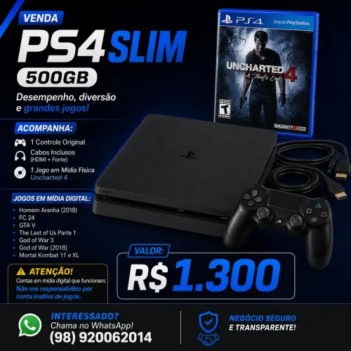 PS4 slim à venda
