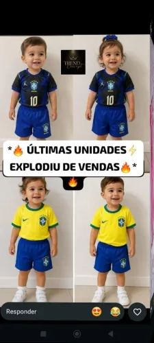 conjunto do brasil infantil de 2 a 12 anos 
