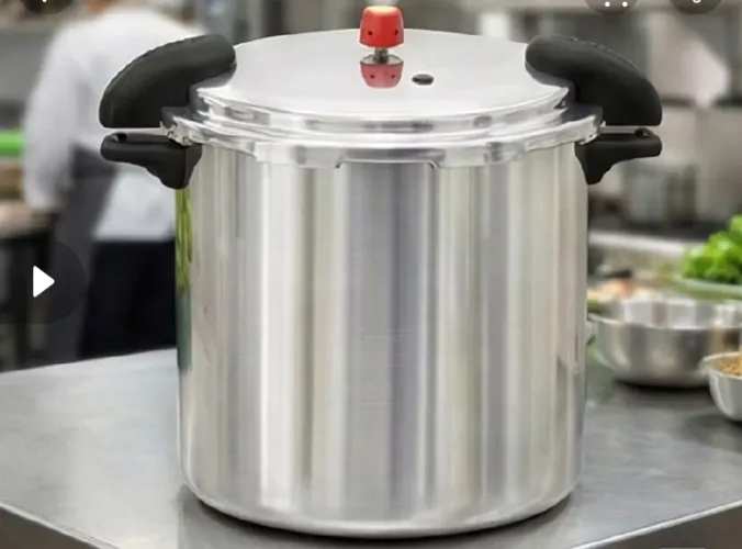 Panela de pressão 25 litros industrial - linha profissional alumínio polido.