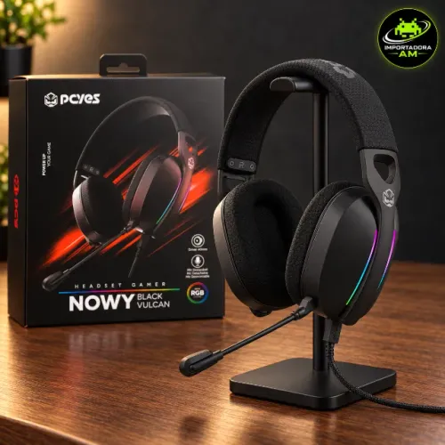 Headset Gamer PCYES Nowy Black Vulcan