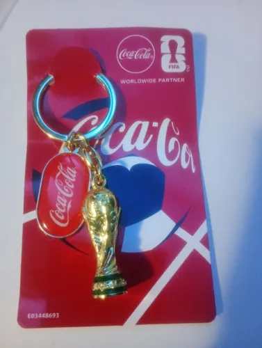 Chaveiro oficial da copa FIFA+Coca-Cola
