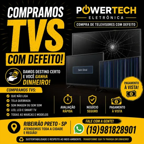 COMPRAMOS SUA TV DE LED COM DEFEITO 