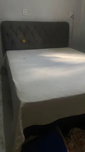 cama box baú king size+colchao Rimol