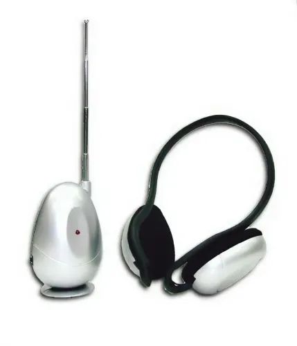 Fones de ouvido (não bluetooth) com transmissor sem fio com FM integrado