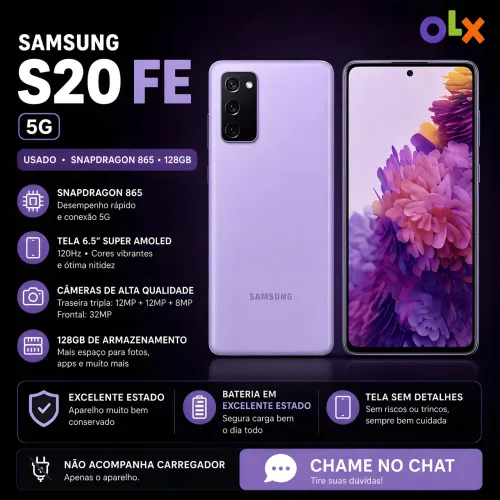 Samsung Galaxy S20 FE 5G Snapdragon - 128GB - Violeta