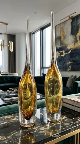 Gotas Murano Âmbar GG E G