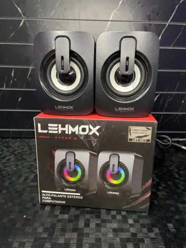 Alto-Falante Estéreo para Computador Led RGB Ley-1917 Lehmox an4