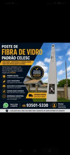 Poste em fibra padrão Celesc