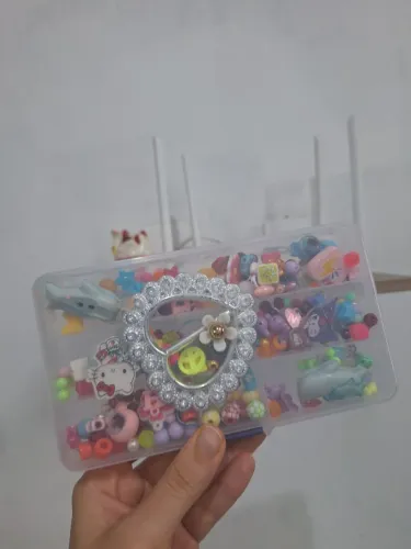 Combo de miçangas com organizador para artesanato bijuterias acessórios infantis