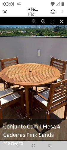 Mesa bistrô com 4 Cadeiras SEMI NOVA retirada em Saquarema $699