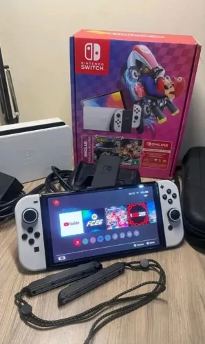 switch oled desbloqueado 10x sem juros olxpay