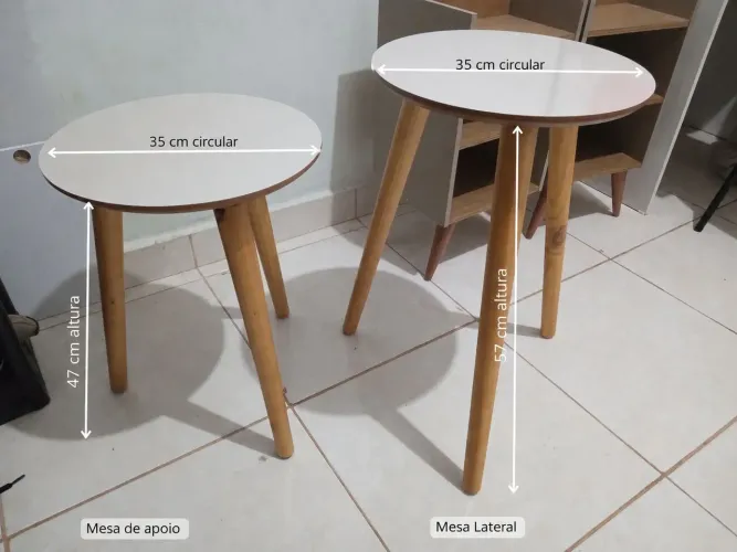 Kit duas mesas para sala ou escritório