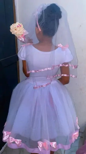 Vestido de noiva infantil 