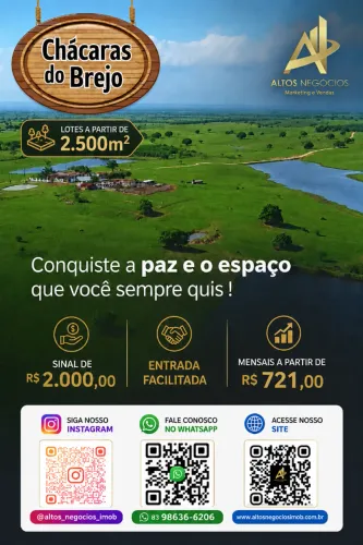 Chácaras do Brejo | Lotes de 2.500 m² | Entrada Facilitada