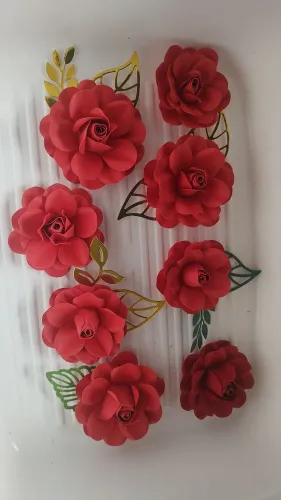 Flores de papel pra decorar bolo
