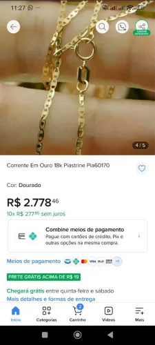 Piastrine 18 kilates
