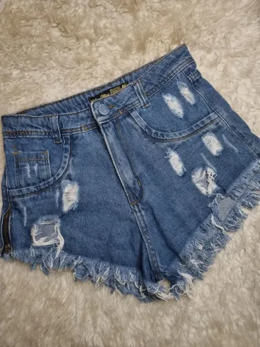 Short Jeans 100% algodão 