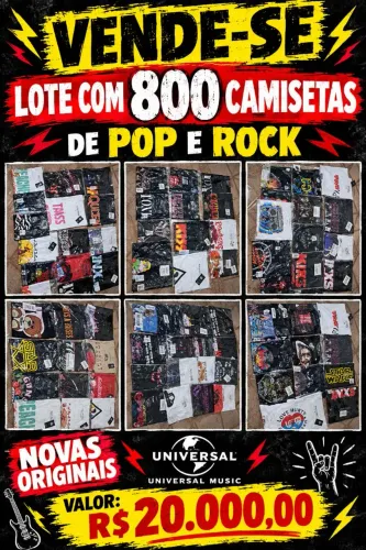 Lote com 800 camisetas novas originais