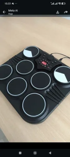 Bateria eletrônica na caixa.