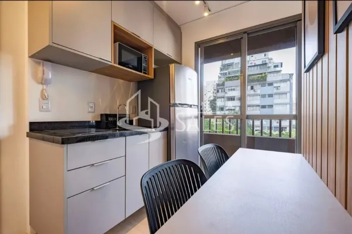 Apartamento Studio para Locação no Jardim Paulista, São Paulo-SP: 1 quarto, 1 banheiro, 26