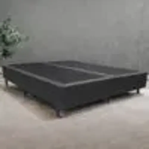 Base Box Queen Simples Corino Preto - ALTO NÍVEL CAMAS E COLCHÕES / pronta entrega 