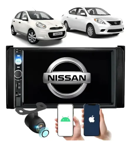 Central Multimidia Nissan March Versa 2001-2013 Moldura Cam