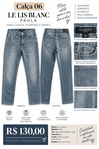 CALÇA Le Lis Blanc ORIGINAL 