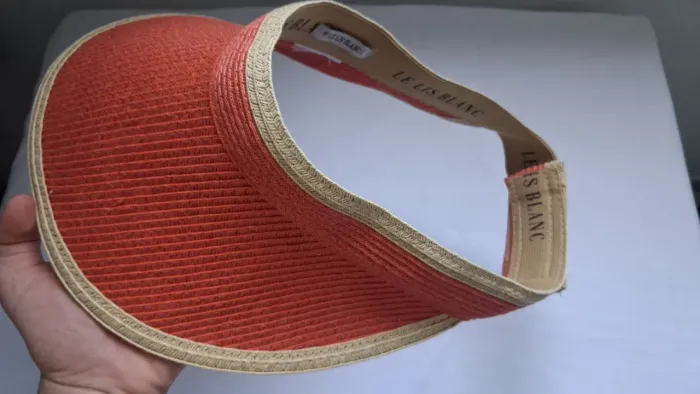 Viseira Le Lis Blanc Original Laranja com Detalhes em Palha