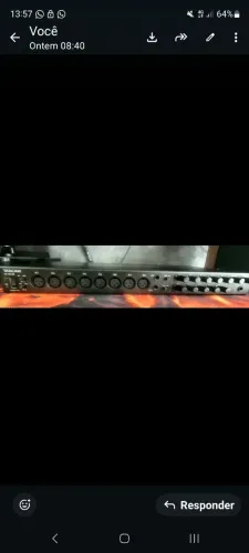 placa de áudio tascam 16×8 mais microfone MXL v7i (77 9  *)