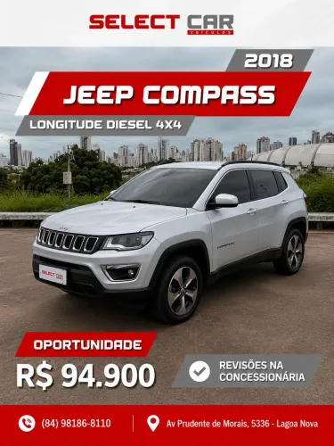 Jeep Compass Longitude 2.0 4X4 Dies. 16V Aut. 2018